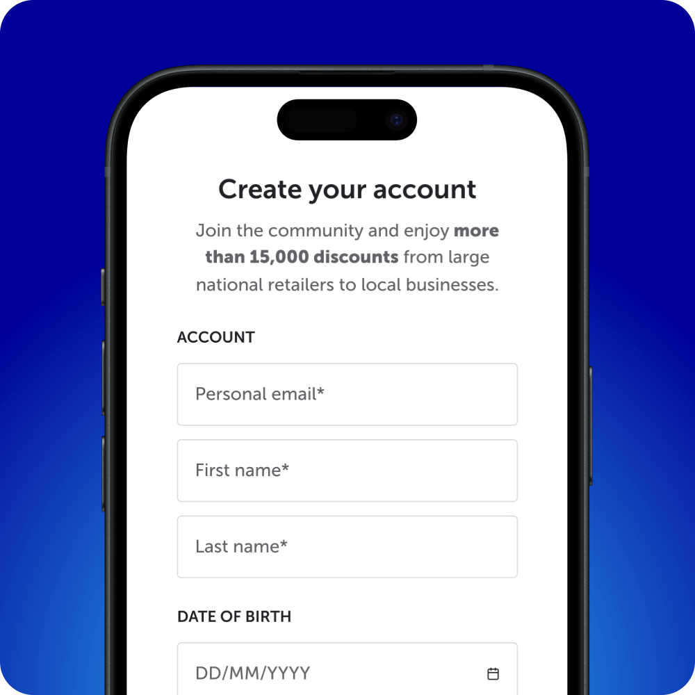 Image that shows how to create account