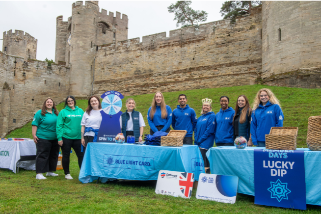 The Blue Light Card Team at the Warwick Castle Member Day
