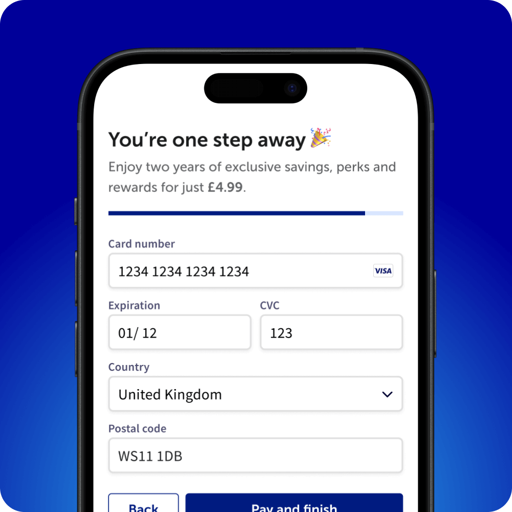 Image of Payment screen